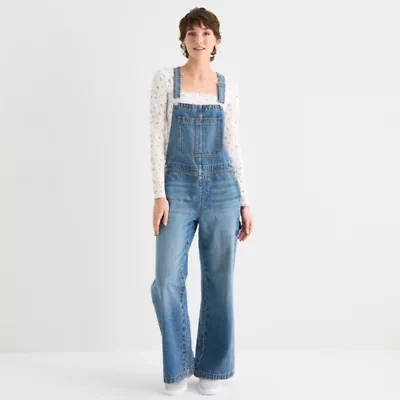 Arizona Sleeveless Womens Overalls Juniors