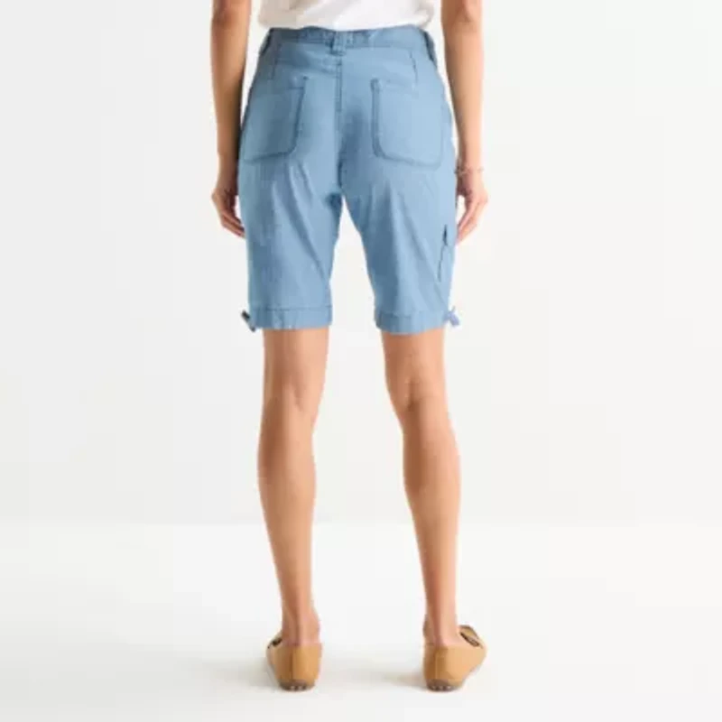 St. John's Bay Womens 11" Mid Rise Bermuda Short