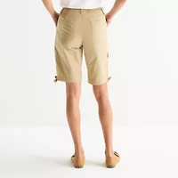 St. John's Bay Womens 11" Mid Rise Bermuda Short