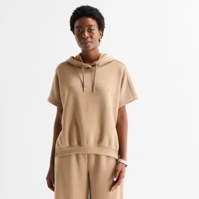 Stylus Womens Short Sleeve Hoodie