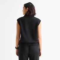 Stylus Womens Sleeveless Quarter-Zip Pullover