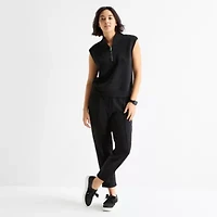 Stylus Womens Sleeveless Quarter-Zip Pullover