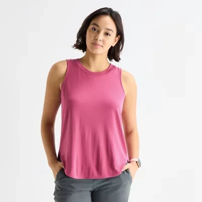 Stylus Womens Crew Neck Sleeveless Tank Top