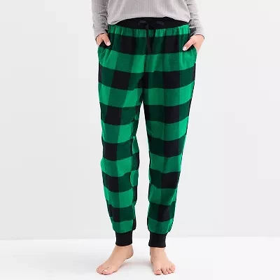 Sleep Chic Jogger Womens Flannel Pajama Pants