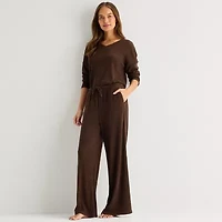 Ambrielle Womens Rib Pajama Pants