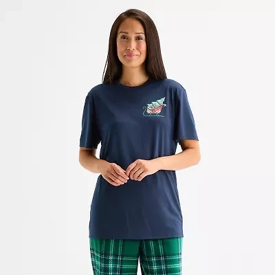 North Pole Trading Co. Sleigh Bells Ring Unisex Adult Crew Neck Short Sleeve Matching Family Pajama Top