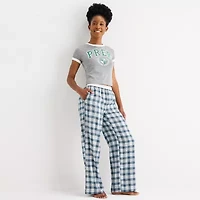 Arizona Body Womens Flannel Juniors Pajama Pants