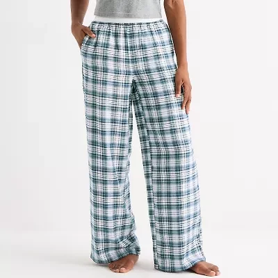 Arizona Body Womens Flannel Juniors Pajama Pants