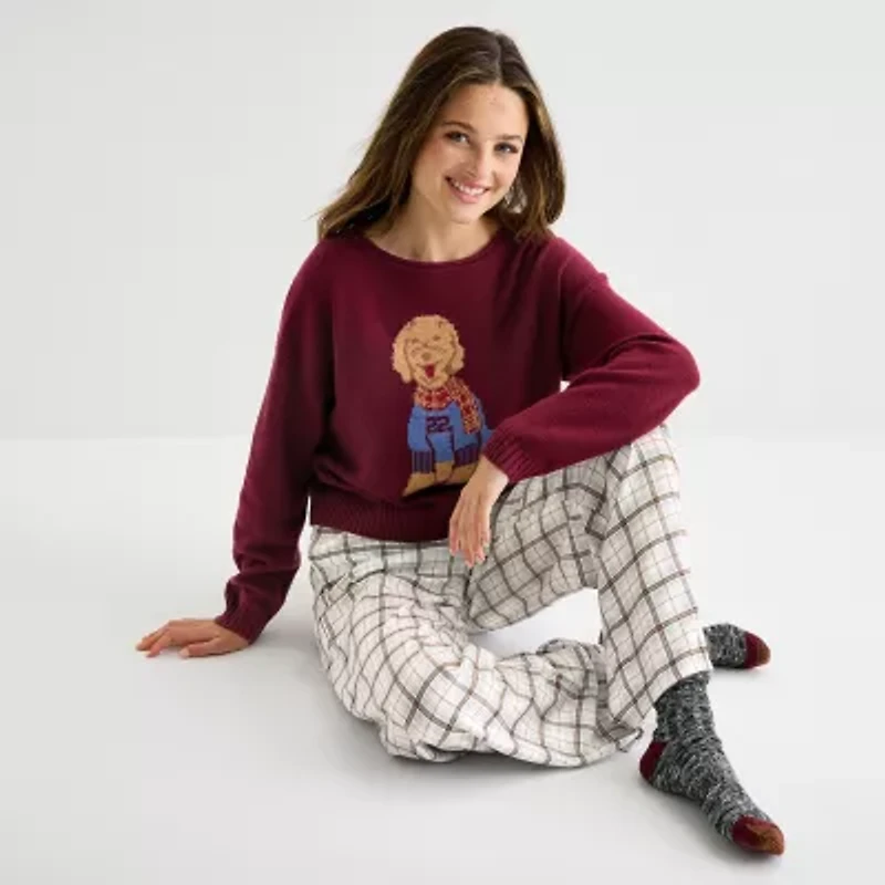 Arizona Womens Juniors Flannel Pajama Pants