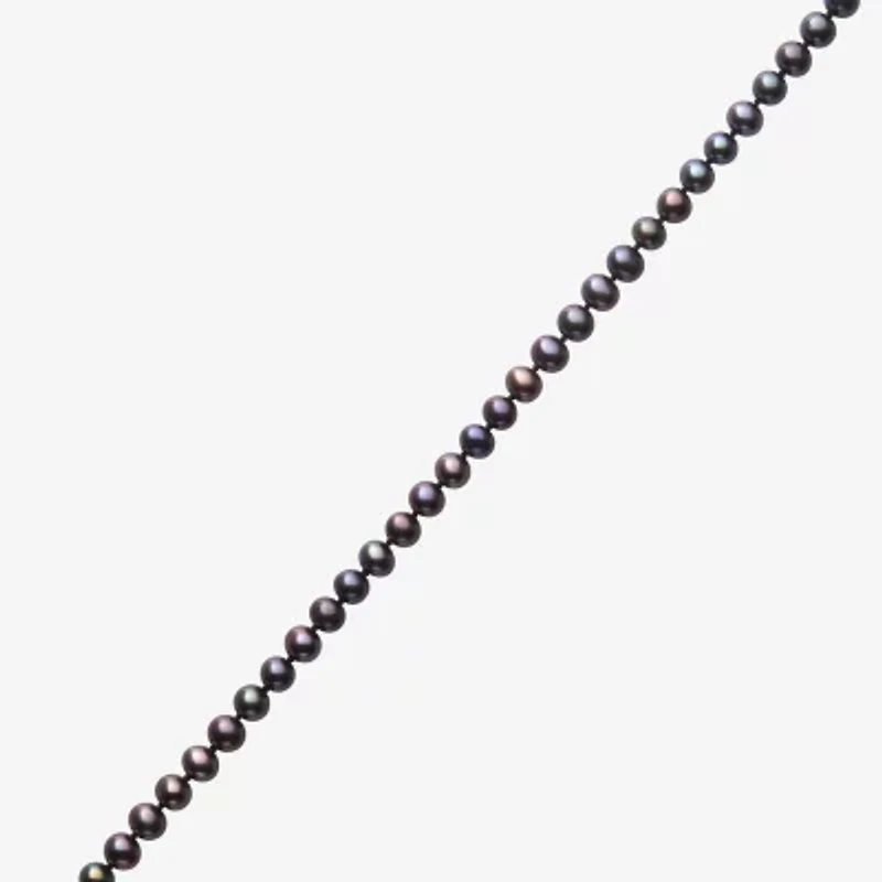 Limited Quantities! Unisex Adult Black Sterling Silver Inch Strand Necklace