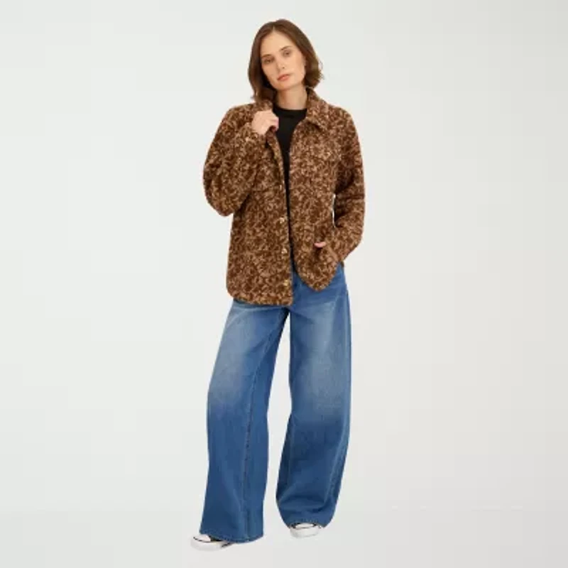 VOLCOM Womens Juniors Midweight Shirt Jacket