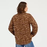 VOLCOM Womens Juniors Midweight Shirt Jacket