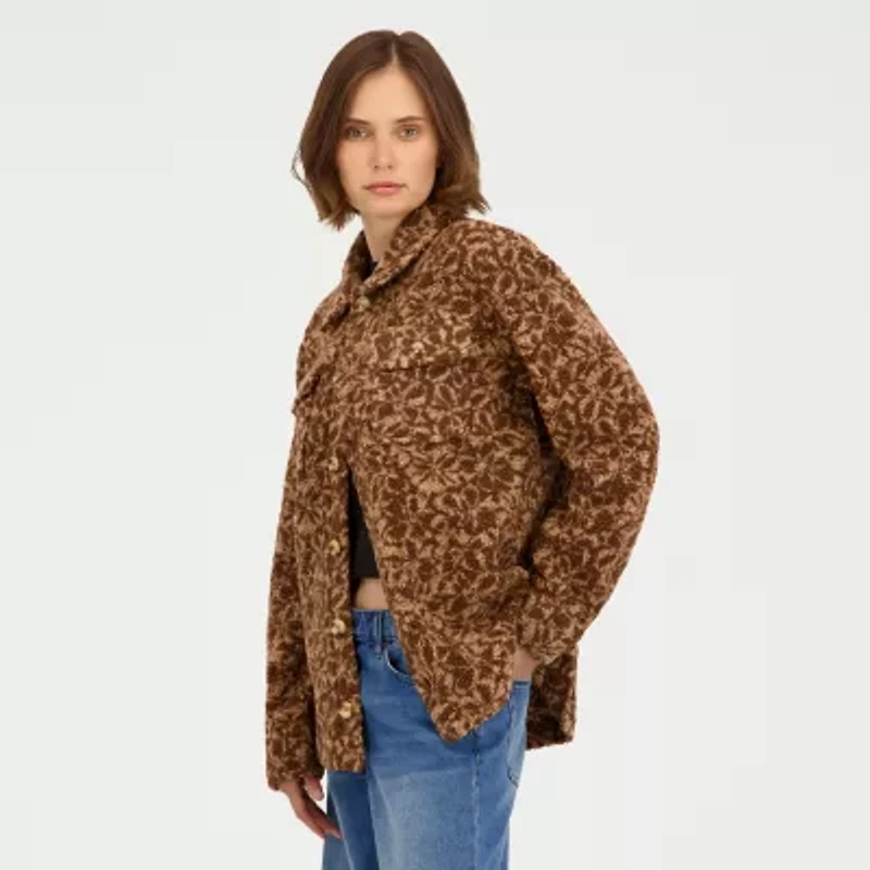 VOLCOM Womens Juniors Midweight Shirt Jacket