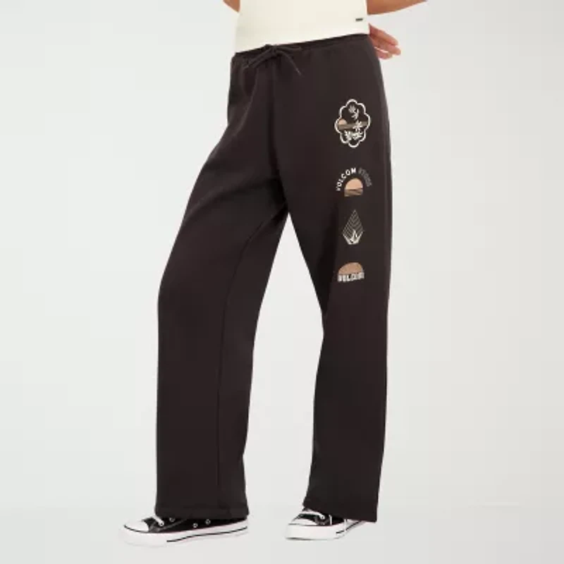 VOLCOM Womens Juniors Mid Rise Sweatpant