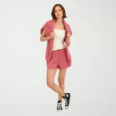 VOLCOM Juniors Womens Mid Rise Pull-On Short