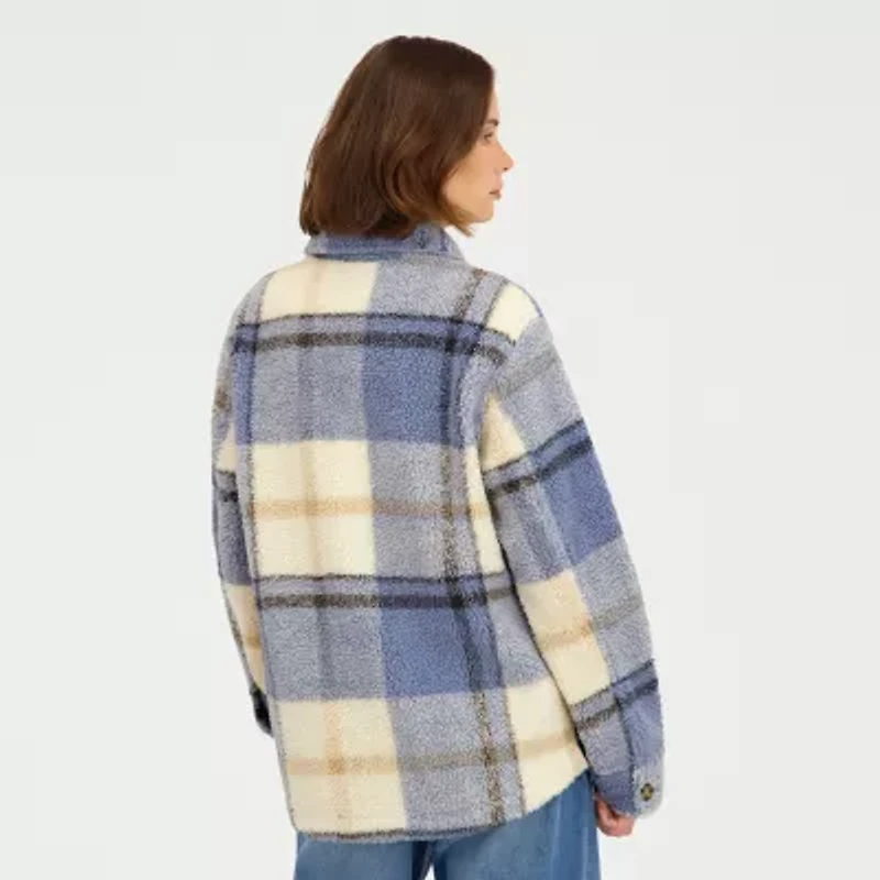 VOLCOM Womens Juniors Midweight Shirt Jacket