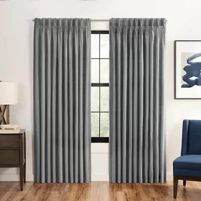 Waverly Serendipity Pinch Pleat Rod Pocket Light-Filtering Single Curtain Panel