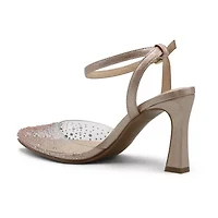 Adrienne Vittadini Nervye Womens Pointed Closed Toe Flared Heel Pumps