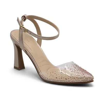 Adrienne Vittadini Nervye Womens Pointed Closed Toe Flared Heel Pumps