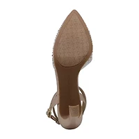 Adrienne Vittadini Nervye Womens Pointed Closed Toe Flared Heel Pumps