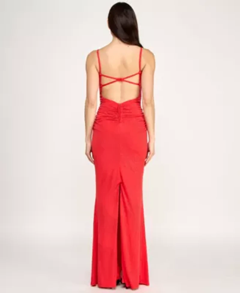 Trixxi Womens Juniors Sleeveless Glitter Bodycon Dress