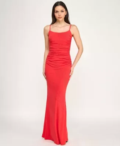 Trixxi Womens Juniors Sleeveless Glitter Bodycon Dress