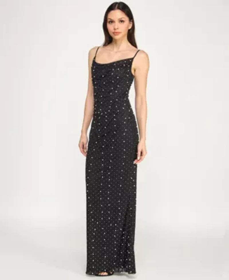 Trixxi Womens Juniors Sleeveless Embellished Bodycon Dress