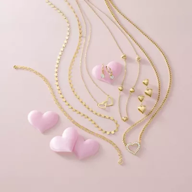 Gold Addiction Womens 14K Gold 18 Inch Link Necklace