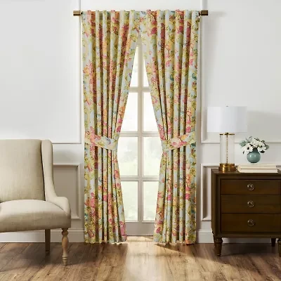 Waverly Spring Rod Pocket Light-Filtering Single Curtain Panel