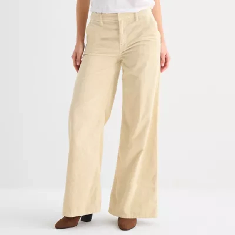 a.n.a Womens Wide Leg High Rise Trouser