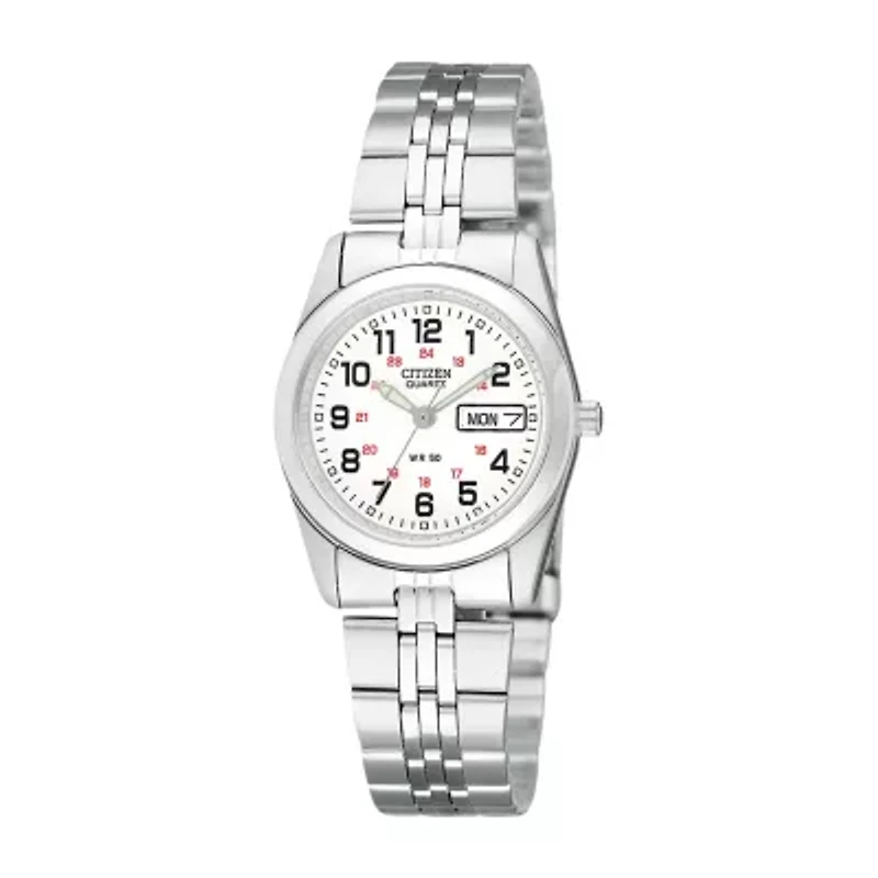Citizen® Womens White Dial Stainless Steel Bracelet Watch EQ0510-58A