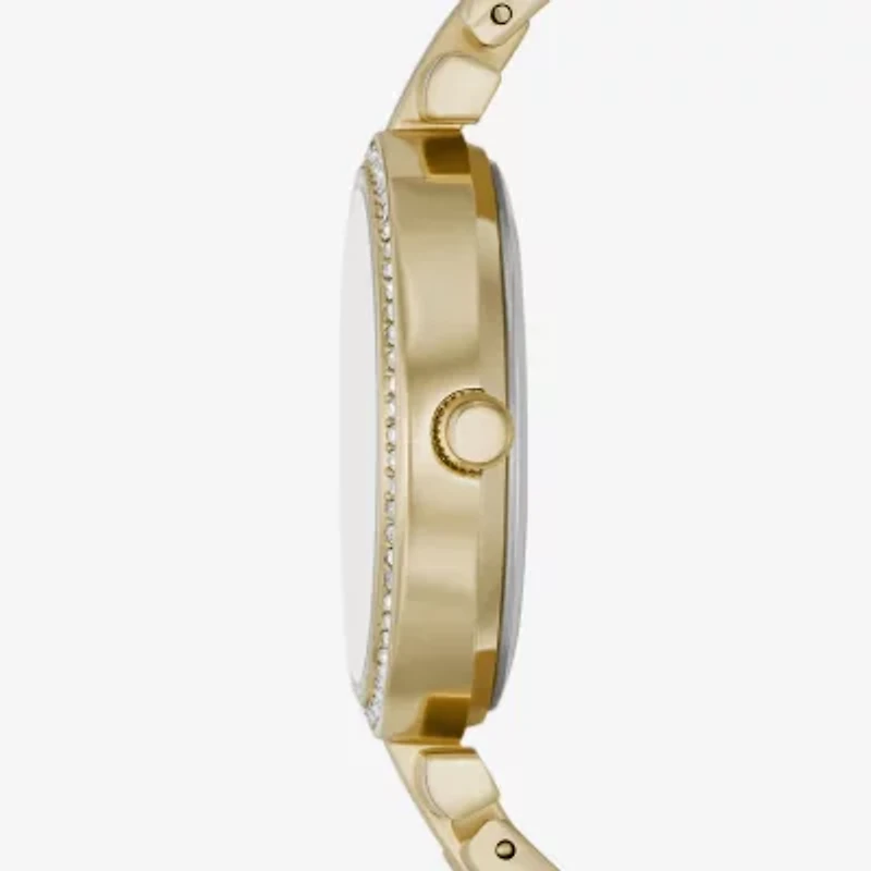 Geneva Ladies Womens Crystal Accent Gold Tone 2-pc. Watch Boxed Set Fmdjset067