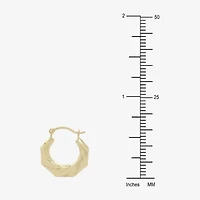 Womens 14K Gold 13.5mm Round Hoop Earrings