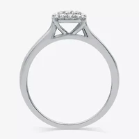 I Said Yes (H-I / I1) Womens 3/8 CT. T.W. Lab Grown White Diamond Sterling Silver Round Side Stone Halo Bridal Set