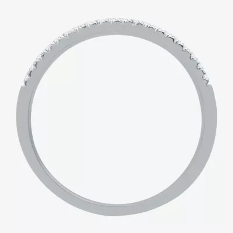 I Said Yes (H-I / I1) Womens 1 1/10 CT. T.W. Lab Grown White Diamond Sterling Silver or 14K Gold Over Pear Side Stone Halo Bridal Set