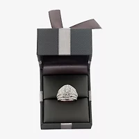 (H-I / Si1) Womens 4 CT. T.W. Lab Grown White Diamond 10K Gold Round Side Stone Halo Engagement Ring