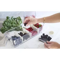 Home Expressions Silicone Liner Sectional 4-Compartment Storage Bin
