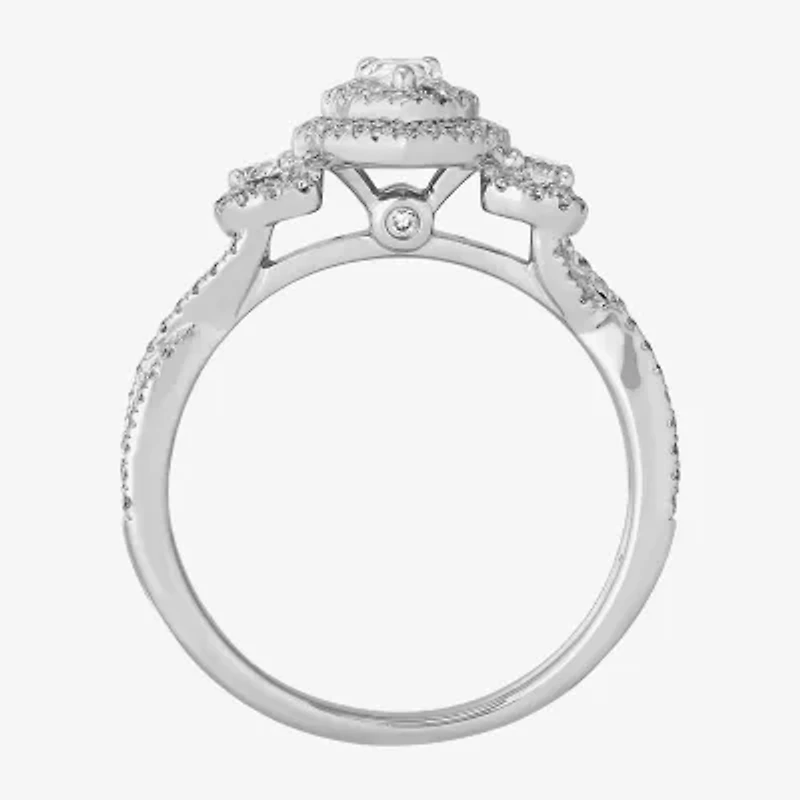Limited Quantities! Womens 3/4 CT. T.W. Natural White Diamond 14K White Gold Pear Engagement Ring