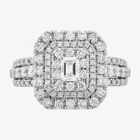 Limited Quantities! Womens 1 1/2 CT. T.W. Natural White Diamond 14K White Gold Engagement Ring