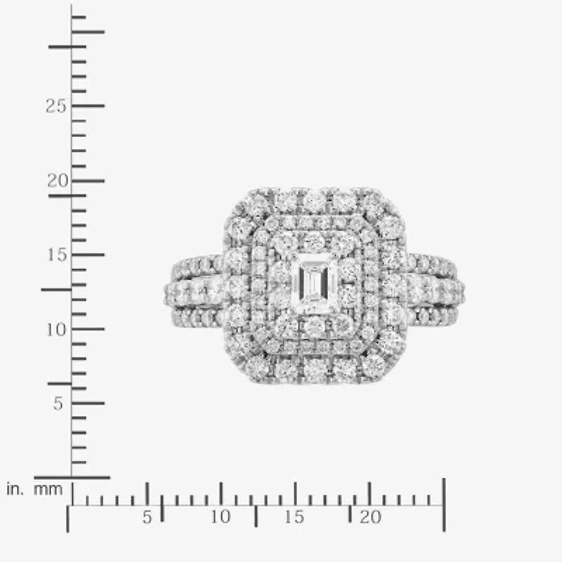 Limited Quantities! Womens 1 1/2 CT. T.W. Natural White Diamond 14K White Gold Engagement Ring