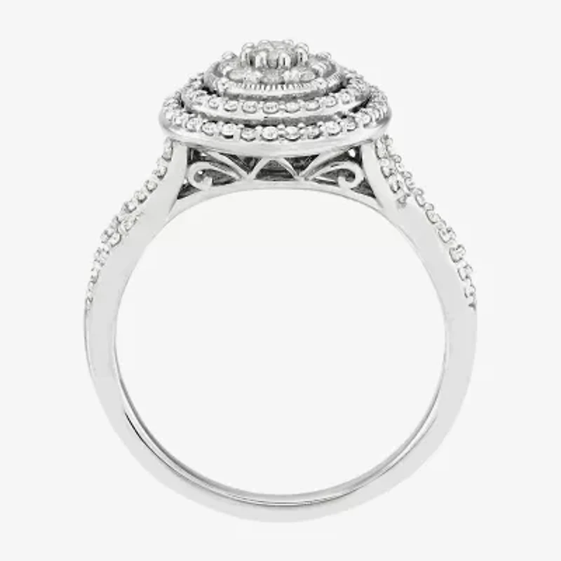 Limited Quantities! Womens 1/2 CT. T.W. Natural White Diamond 10K White Gold Engagement Ring