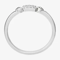 Limited Quantities! Womens 2MM Diamond Accent Natural White Diamond 10K White Gold Band