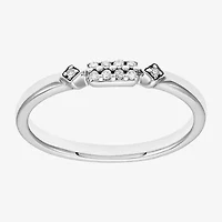 Limited Quantities! Womens 2MM Diamond Accent Natural White Diamond 10K White Gold Band