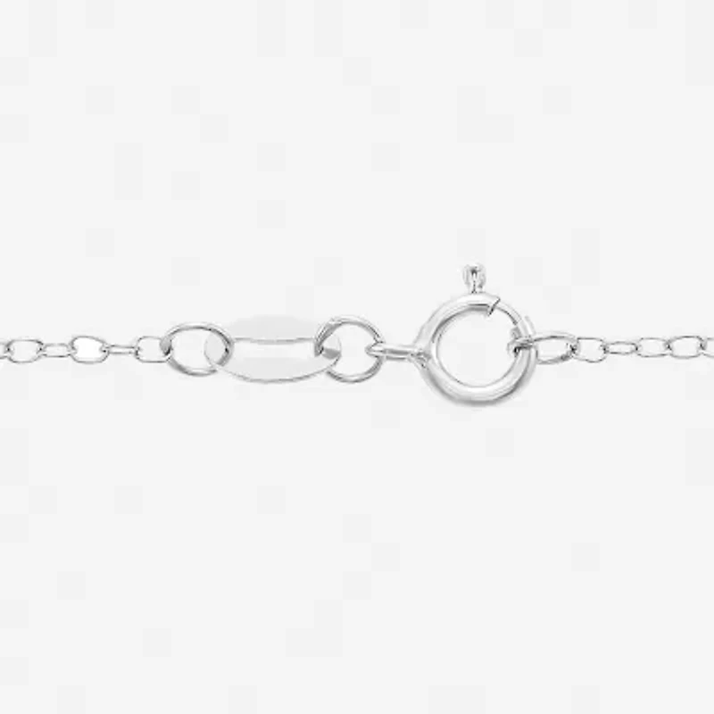 Limited Quantities! "Mom" Womens Diamond Accent Natural White Diamond 14K Rose Gold Over Silver Sterling Silver Heart 18 Inch Pendant Necklace