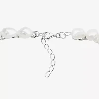 Limited Quantities! Womens Dyed White Cultured Freshwater Pearl Sterling Silver Strand Bracelet