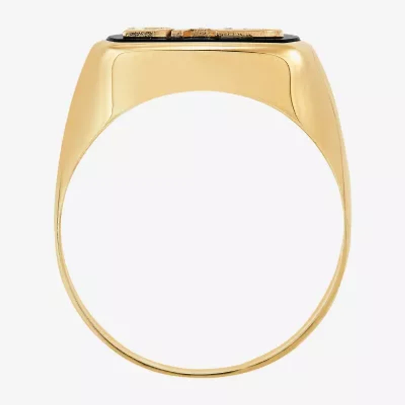 Limited Quantities! "Dad" Mens Genuine Black Onyx 14K Gold Fashion Ring