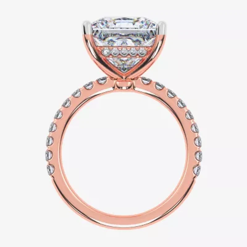 (G-H / Si1-Si2) Womens 5 1/2 CT. T.W. Lab Grown White Diamond 14K Gold Side Stone Engagement Ring