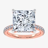 (G-H / Si1-Si2) Womens 5 1/2 CT. T.W. Lab Grown White Diamond 14K Gold Side Stone Engagement Ring