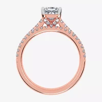 (H-I / Si2-I1) Womens 1 1/2 CT. T.W. Lab Grown White Diamond 10K or 14K Gold Side Stone Bridal Set