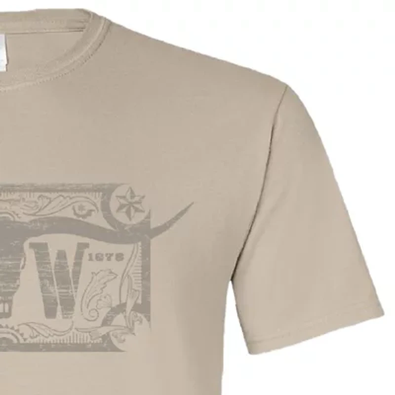 Ely Cattleman Mens Crew Neck Short Sleeve Regular Fit Graphic T-Shirt